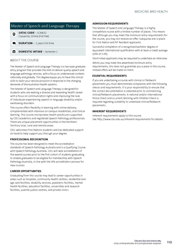 CDU Course Guide Flipbook - Page 119