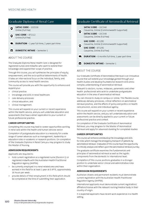 CDU Course Guide Flipbook - Page 124