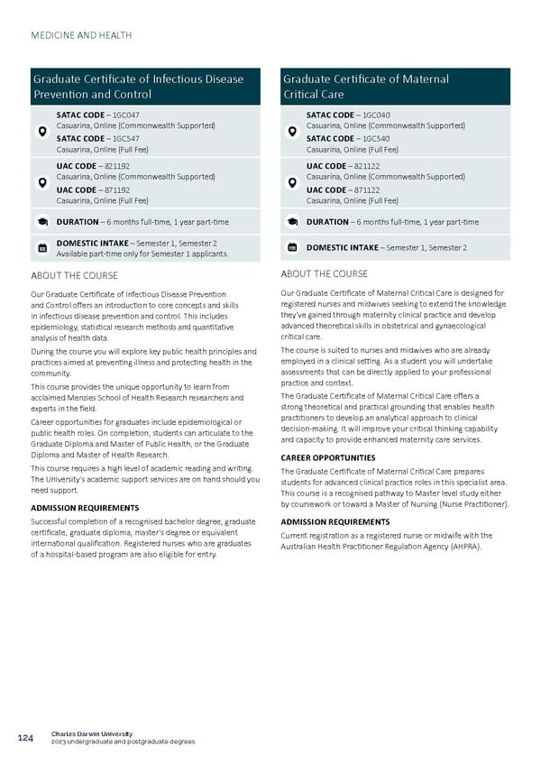 CDU Course Guide Flipbook - Page 128