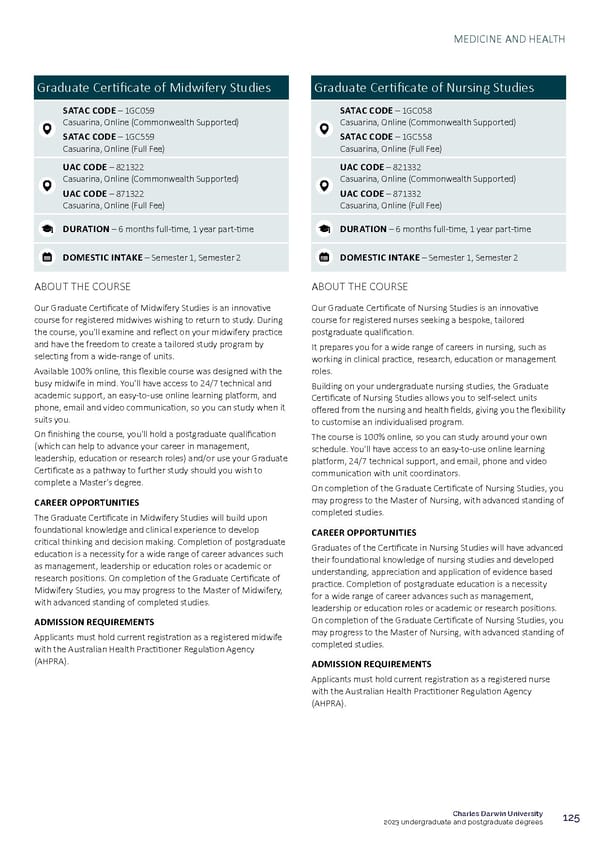 CDU Course Guide Flipbook - Page 129