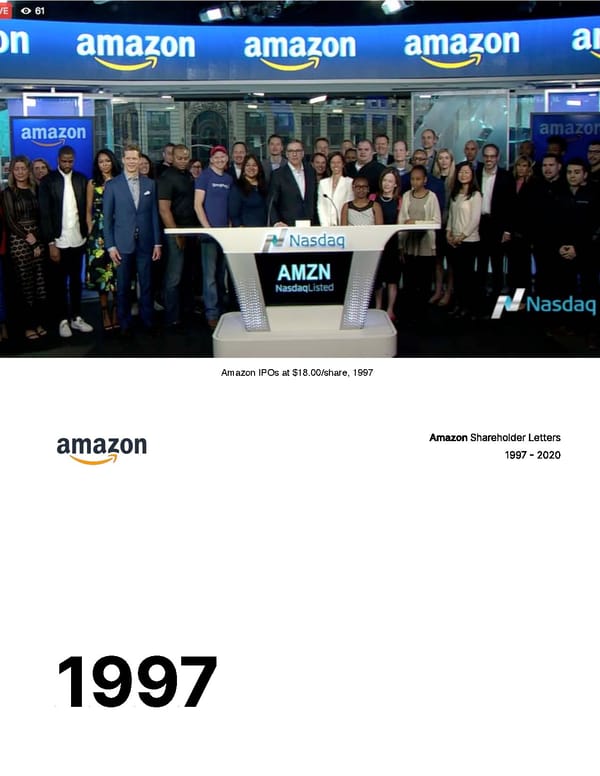 Amazon Shareholder Letters 1997-2020 - Page 1