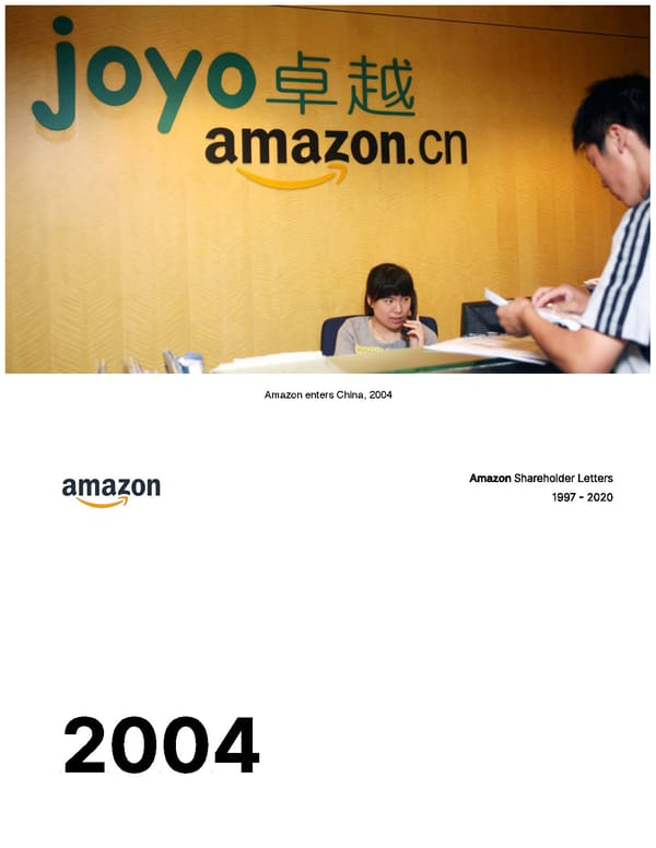 Amazon Shareholder Letters 1997-2020 - Page 33