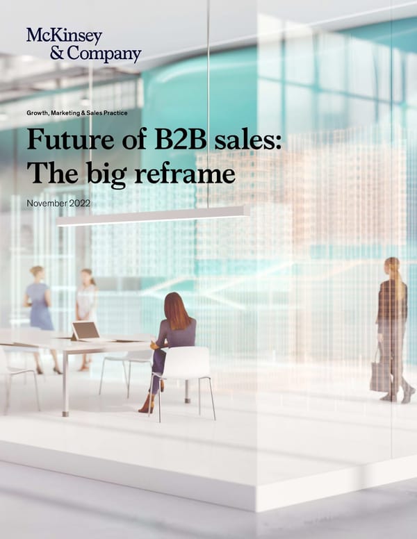 Future of B2B sales The big reframe - Page 1