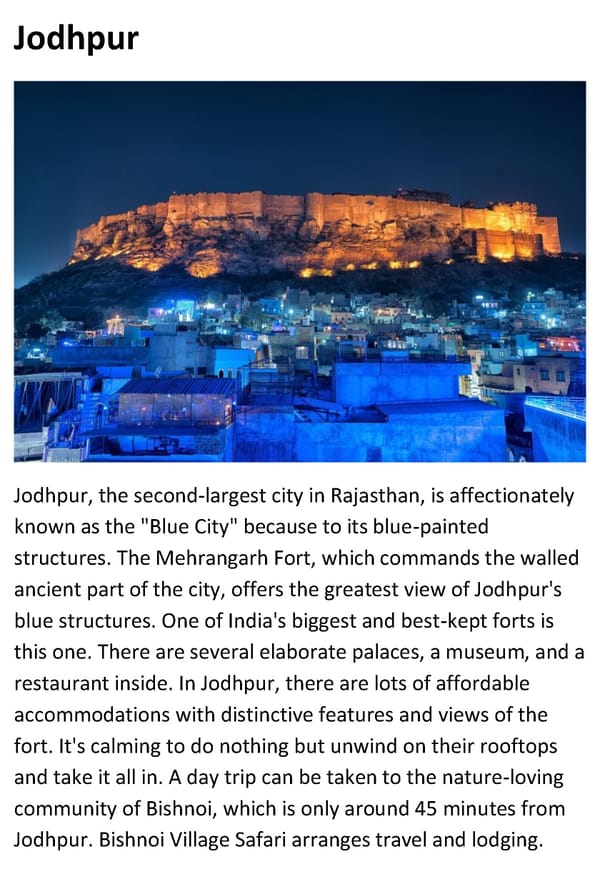 Top 10 Tourist Places to Visit in Rajasthan - Page 4