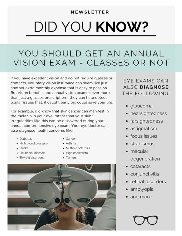 Vision Exam - Page 1