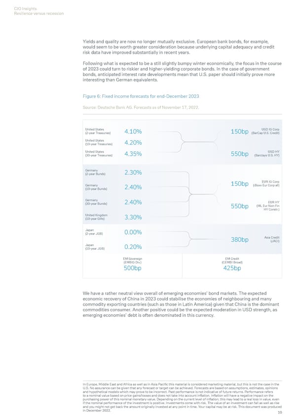 Deutsche Bank Economic and Investment Outlook - Page 12