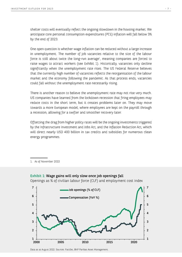 BNP Paribas The Investment Outlook for 2023 - Page 7