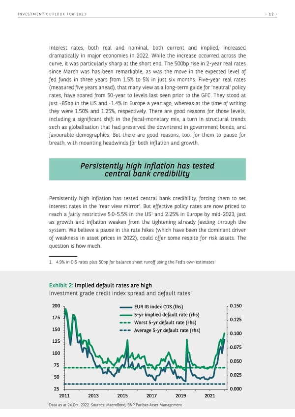 BNP Paribas The Investment Outlook for 2023 - Page 12