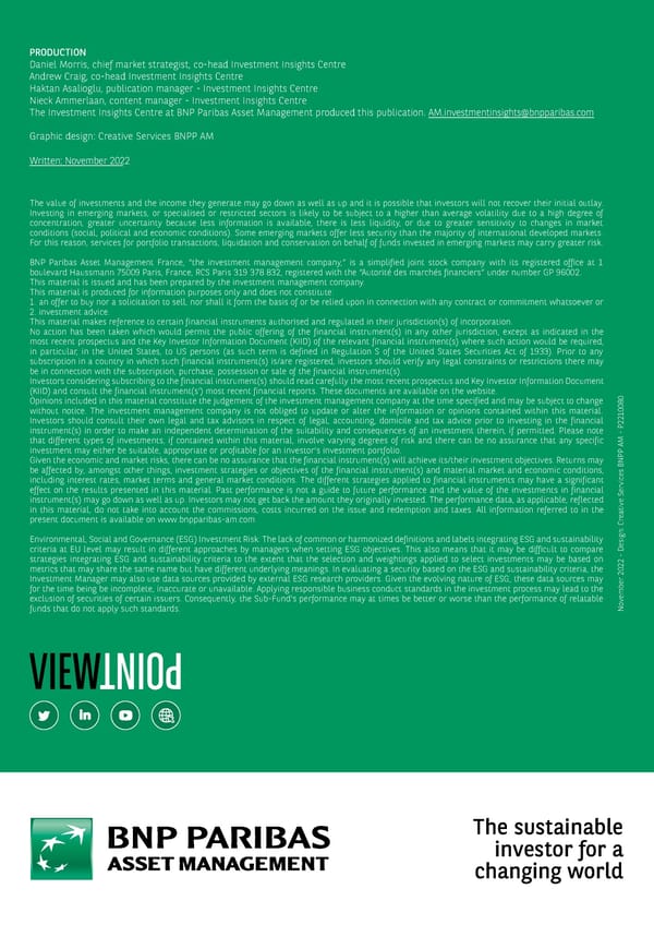 BNP Paribas The Investment Outlook for 2023 - Page 32