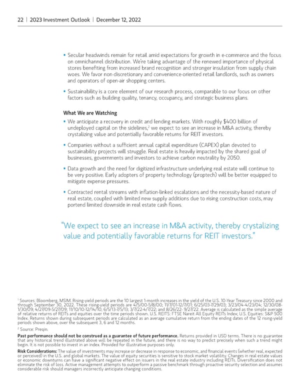 Morgan Stanley 2023 Investment Outlook - Page 22