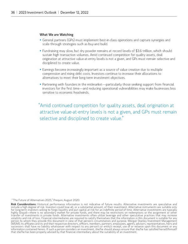 Morgan Stanley 2023 Investment Outlook - Page 36