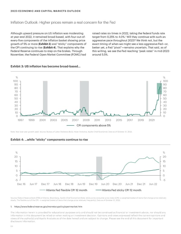 Apollo 2023 Economic and Capital Markets Outlook - Page 4