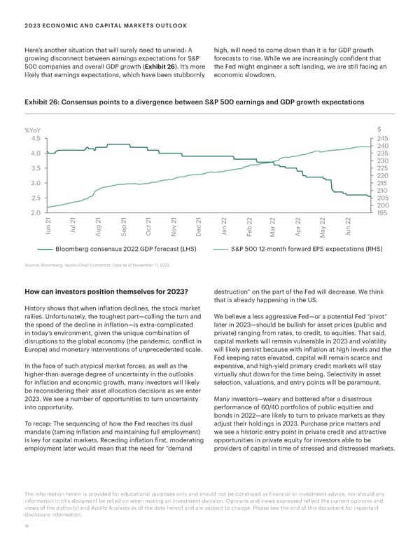 Apollo 2023 Economic and Capital Markets Outlook - Page 18