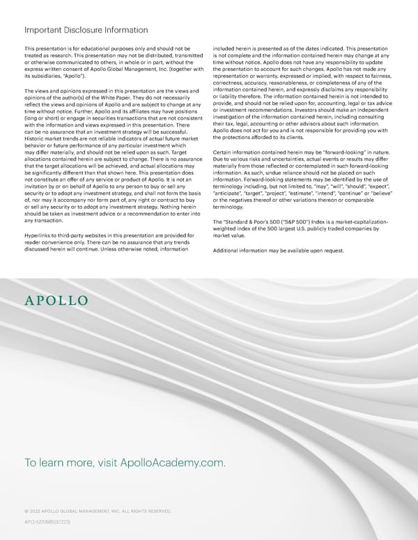 Apollo 2023 Economic and Capital Markets Outlook - Page 24