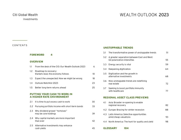 Citi Wealth Outlook 2023 - Page 3