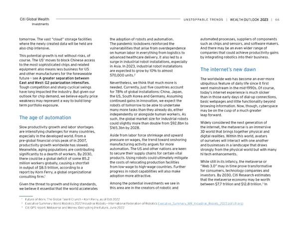 Citi Wealth Outlook 2023 - Page 66