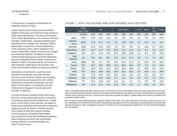 Citi Wealth Outlook 2023 - Page 85