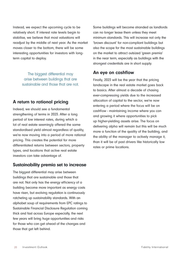 Fidelity International Outlook 2023 - Page 20