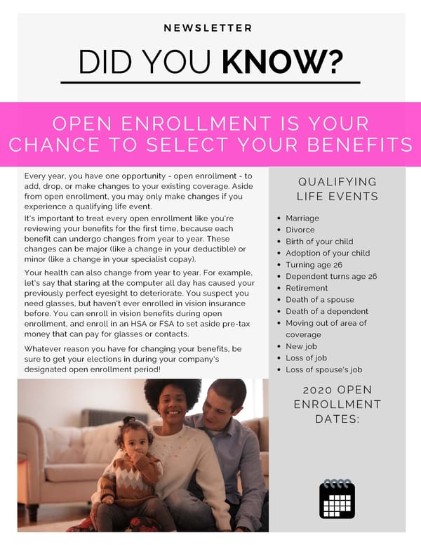 Open Enrollment - Page 1