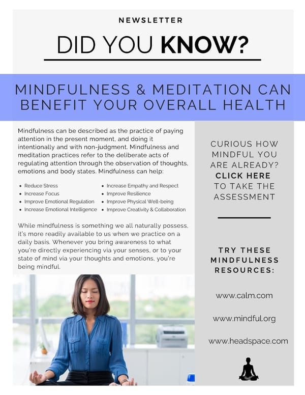 Mindfulness for Stress Reduction - Page 1