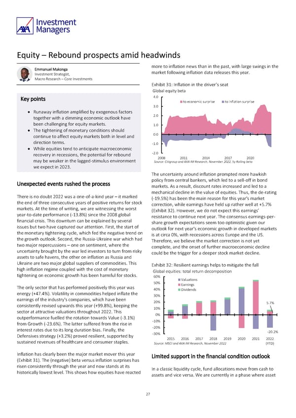 AXA IM Outlook 2023 full report - Page 27