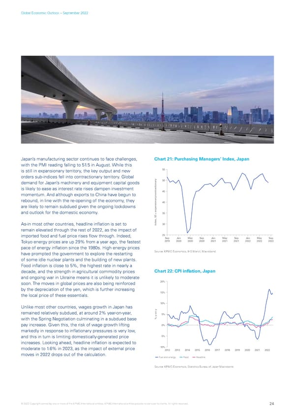 KPMG Global Economic Outlook - H2 2022 report - Page 24
