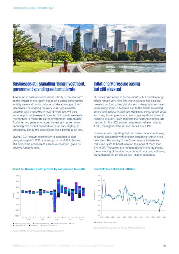 KPMG Global Economic Outlook - H2 2022 report - Page 29