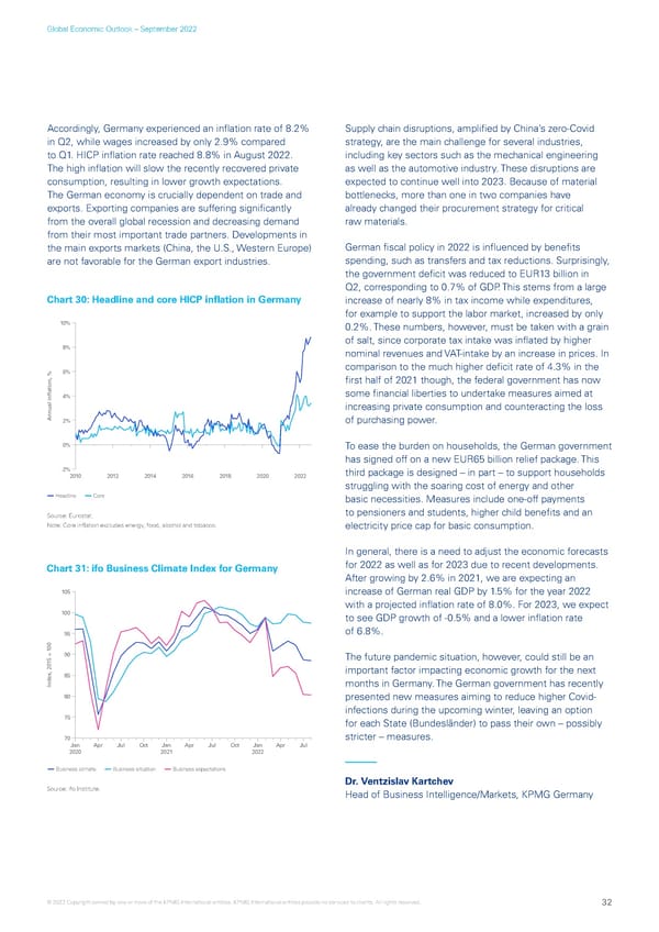 KPMG Global Economic Outlook - H2 2022 report - Page 32