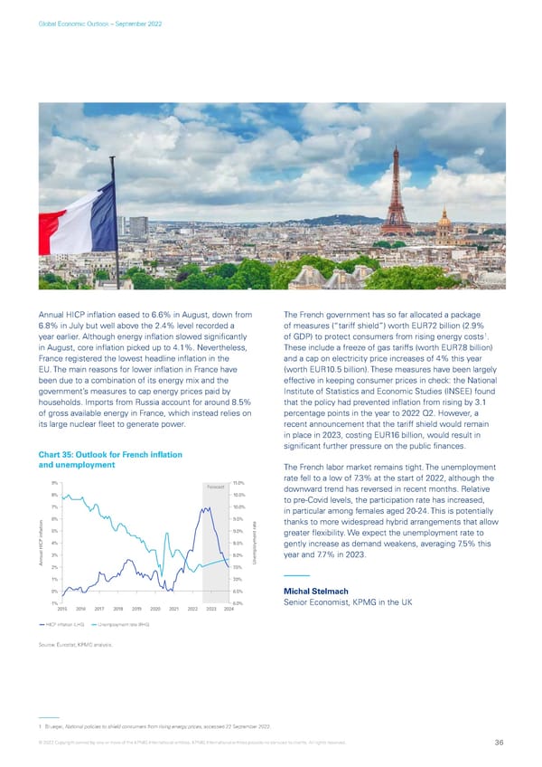 KPMG Global Economic Outlook - H2 2022 report - Page 36