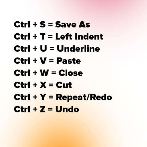 Shortcut Keys from A to Z - Page 4