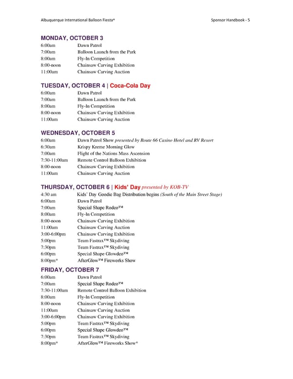 Sponsor and Exhibitor Handbook - Page 5