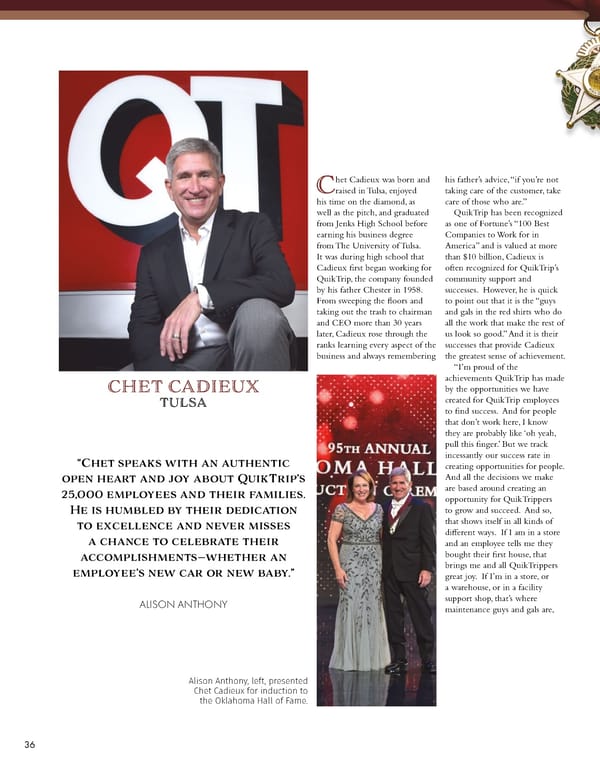 December 2022 Oklahoma Hall of Fame Magazine - Page 38