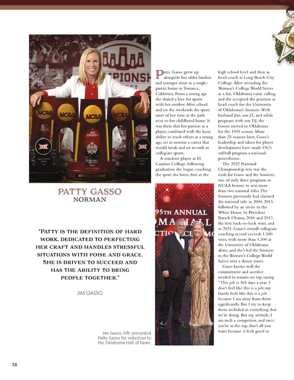 December 2022 Oklahoma Hall of Fame Magazine - Page 40