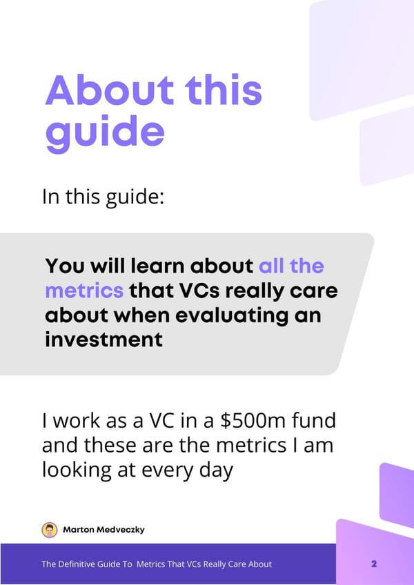The Definitive Guide To  Metrics That VCs Really Care About - Page 2