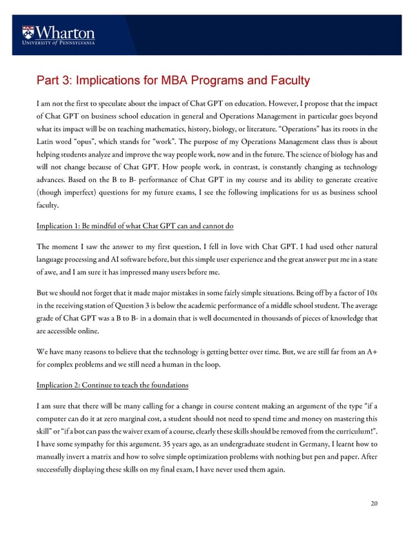 Would Chat GPT Get a Wharton MBA? - Page 20