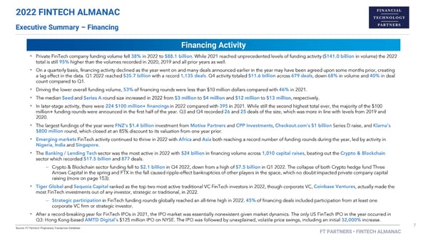 FT Partners 2022 FinTech Almanac - Page 7