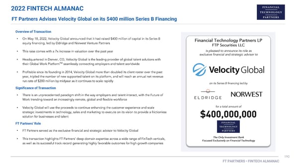 FT Partners 2022 FinTech Almanac - Page 190