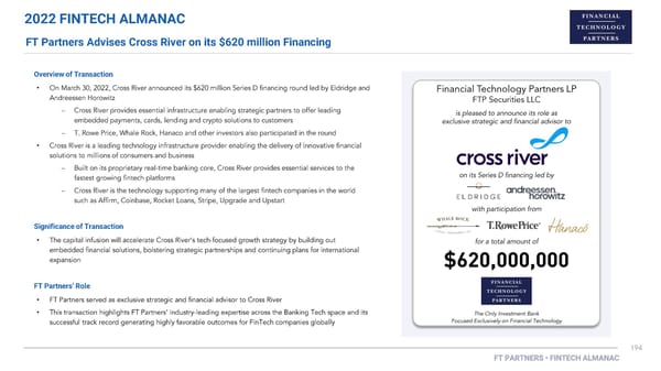 FT Partners 2022 FinTech Almanac - Page 194