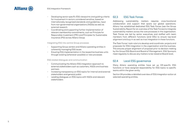 Allianz ESG Integration Framework - Page 6