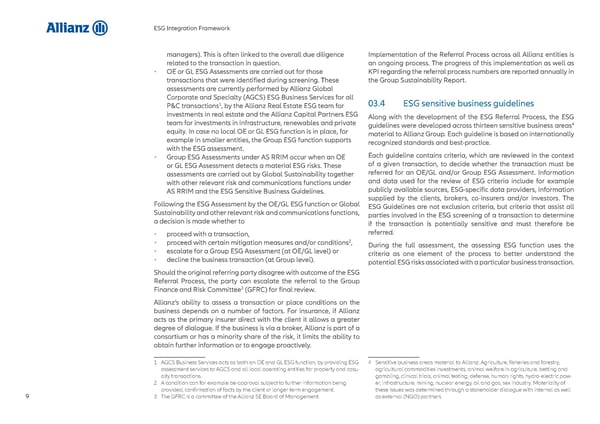 Allianz ESG Integration Framework - Page 10