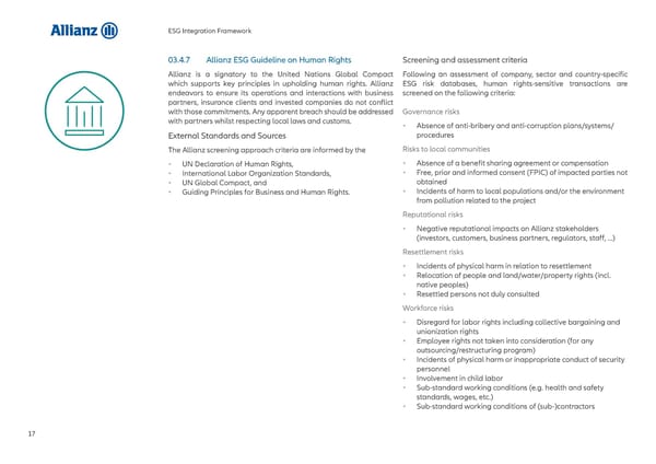 Allianz ESG Integration Framework - Page 18