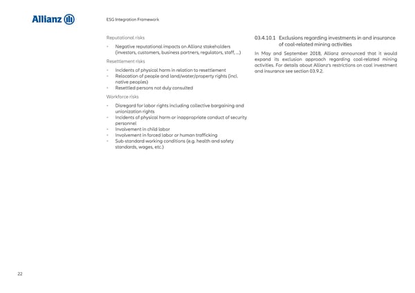 Allianz ESG Integration Framework - Page 23