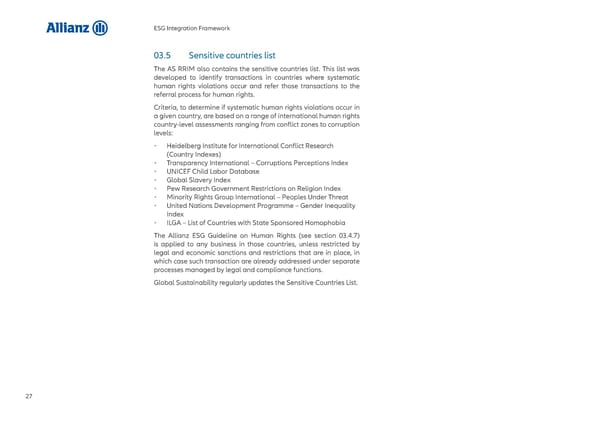 Allianz ESG Integration Framework - Page 28