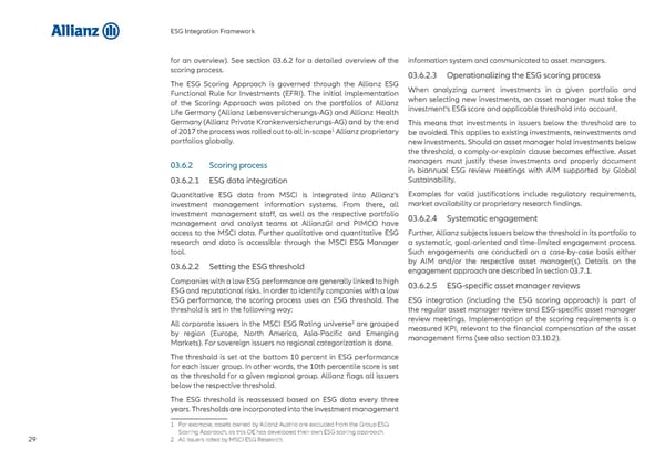 Allianz ESG Integration Framework - Page 30