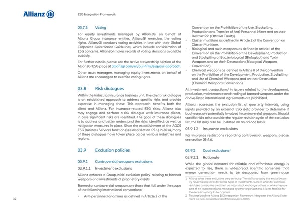 Allianz ESG Integration Framework - Page 33