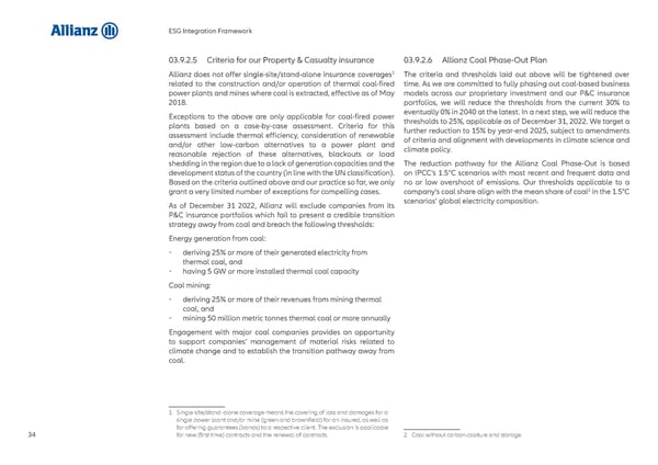 Allianz ESG Integration Framework - Page 35