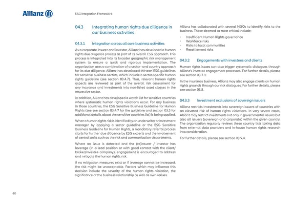 Allianz ESG Integration Framework - Page 41