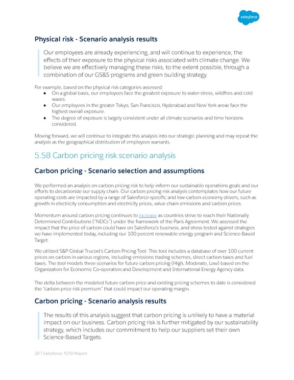 Salesforce TCFD Report - Page 20