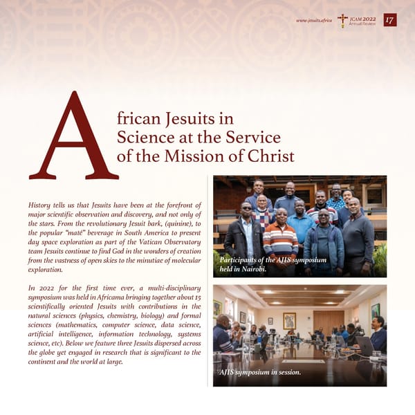 Jesuits Africa Annual Review 2022 - Page 17