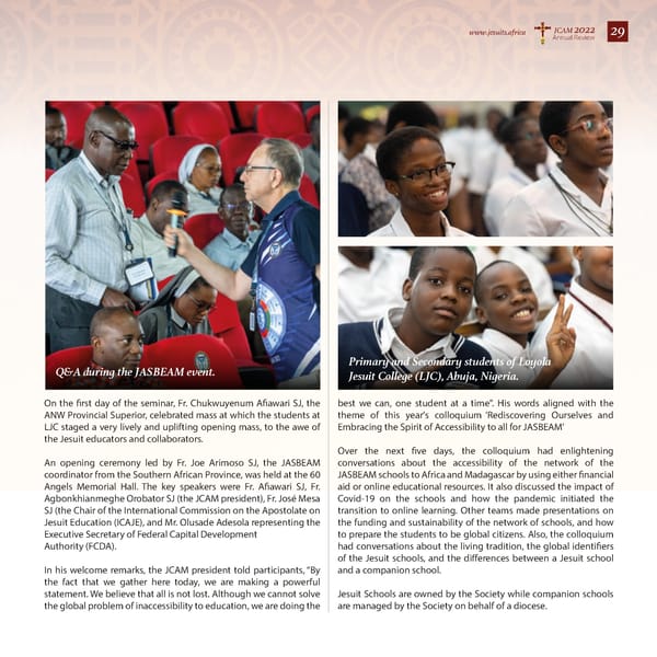 Jesuits Africa Annual Review 2022 - Page 29